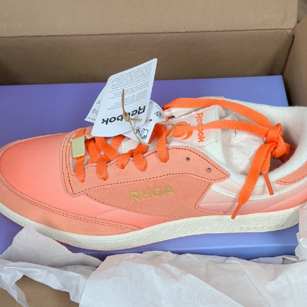 SOLD OUT Reebok x RHOA Club C 85 Sneakers Men's 10.5 /  Peach and Cream Sneakers
